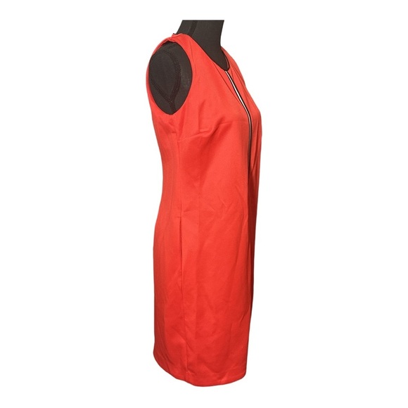 New York Company Stretch Red/Orange Sleeveless Dress Size Small - Picture 4 of 7